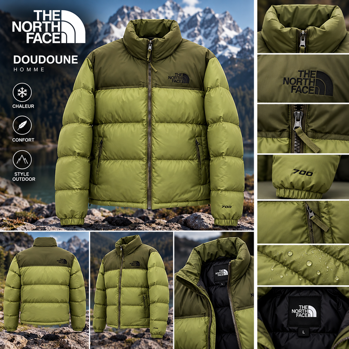 đ§„ Doudoune The North Face â Vert kaki / olive