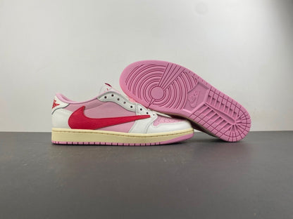 Travis Scott x Air Jordan 1 Low "Shy Pink"