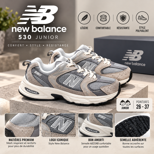 👟 New Balance 530 Junior – Gris & Beige