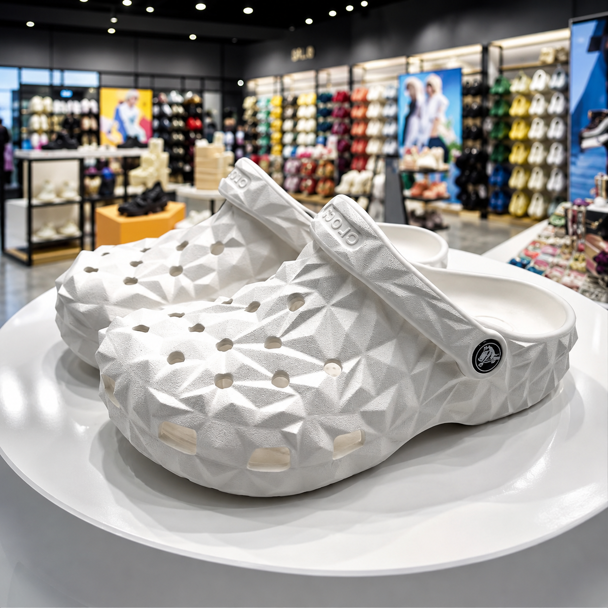Crocs Blanches Diamant