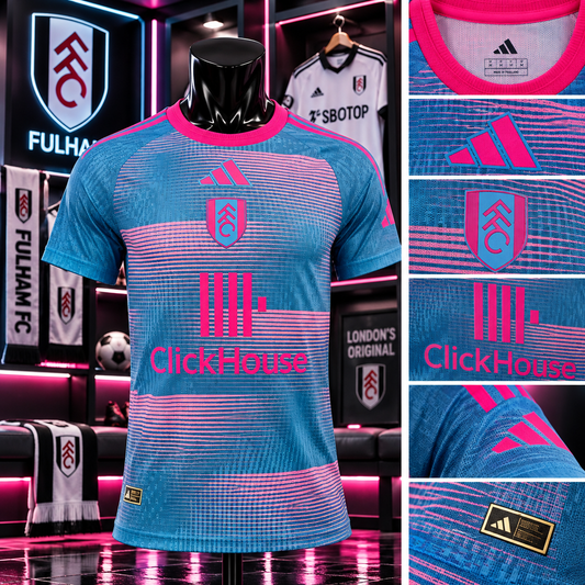 🔵🩷 Maillot Fulham FC – Édition Bleu & Rose