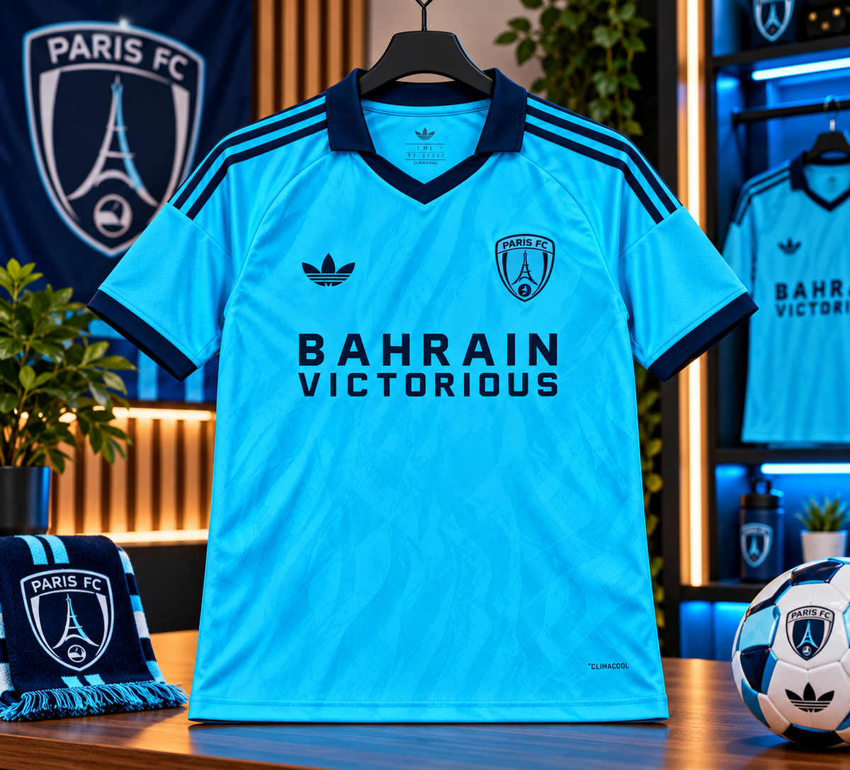 🔵 Maillot Paris FC – Bleu Ciel