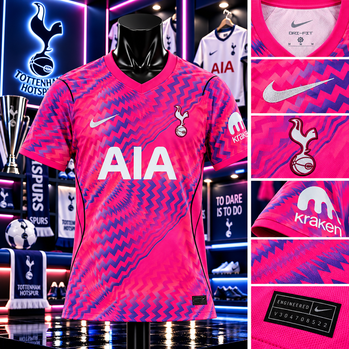 🐓 Tottenham Hotspur – Édition Pink / Neon 💗💙