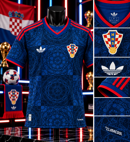 Maillot Croatie – Bleu Marine 🔵🔴