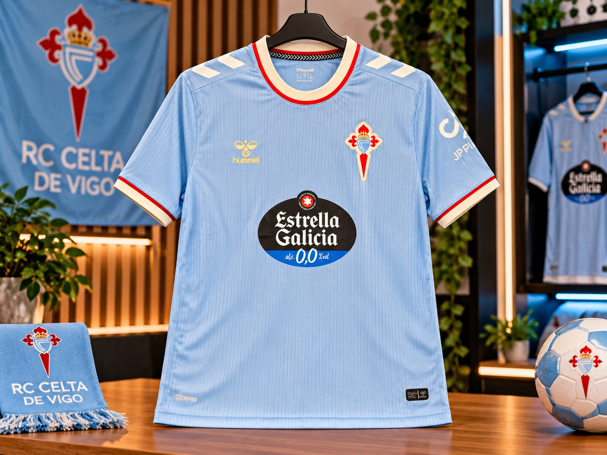 🔵🔴 Maillot Celta Vigo – Bleu Ciel 2026-2027