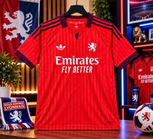 🔴🔵 Maillot Olympique Lyonnais – Rouge