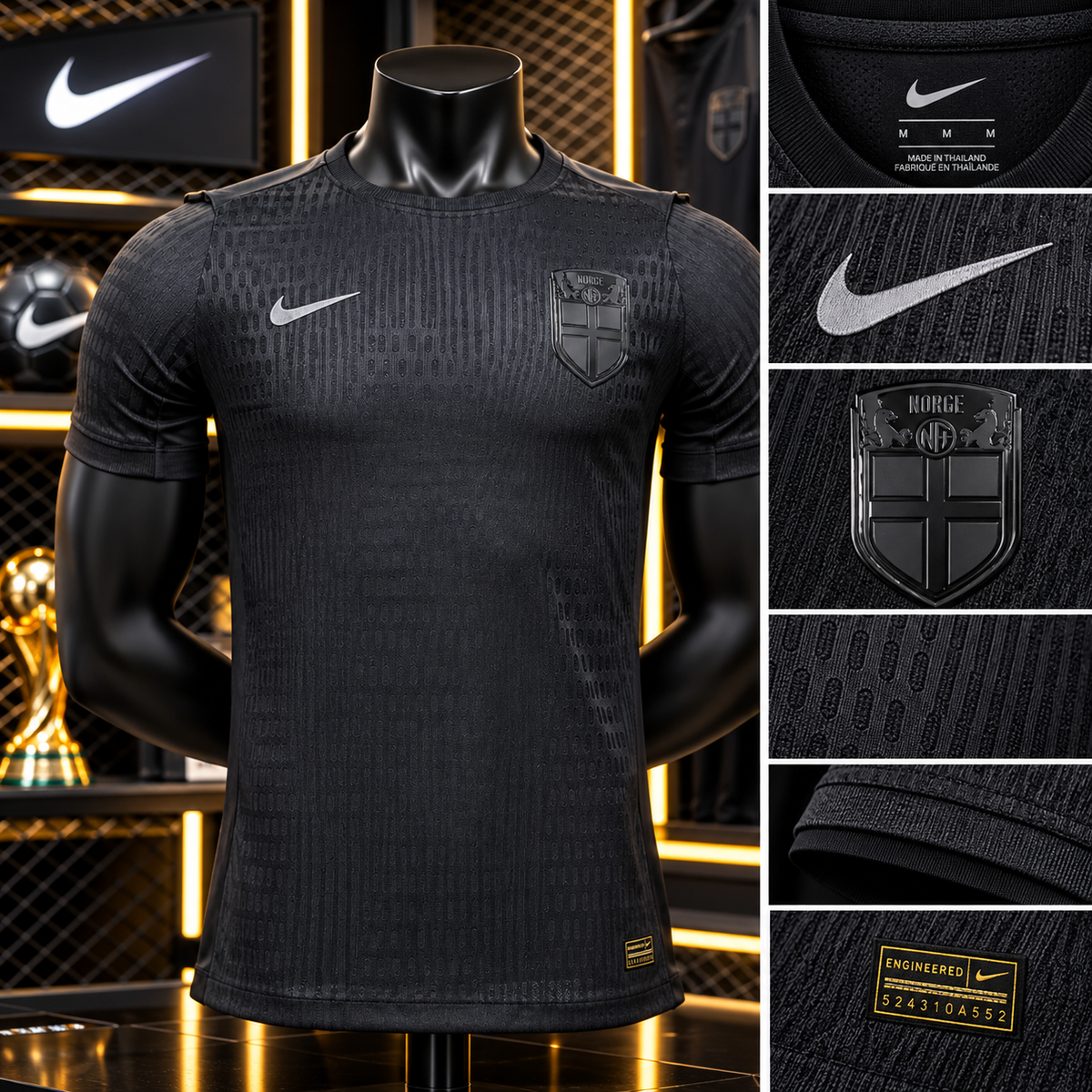 Maillot Norvège – Édition Black / Total Black 🖤