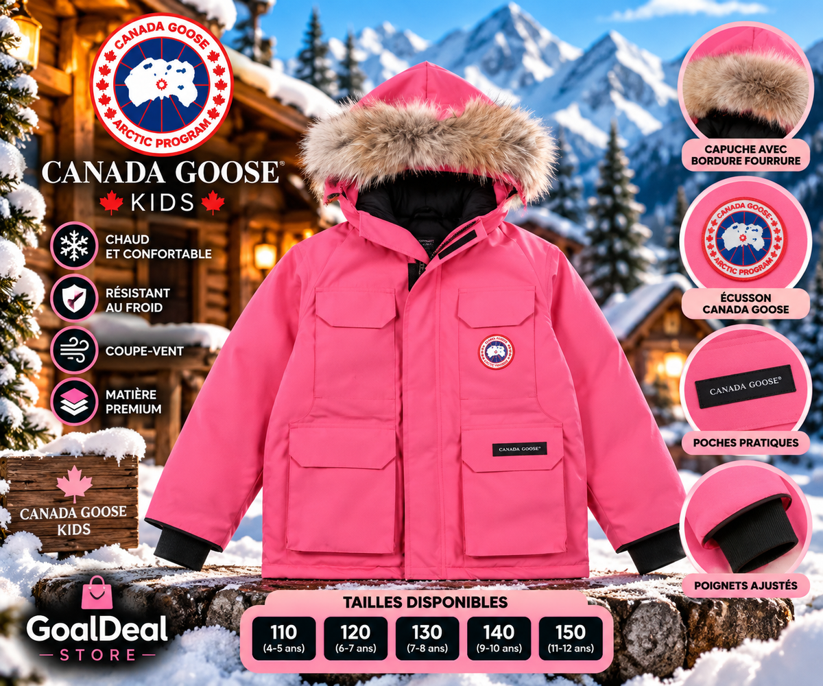🩷 Parka Canada Goose Enfant – Rose