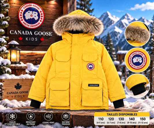🧥 Parka Canada Goose Enfant – Jaune