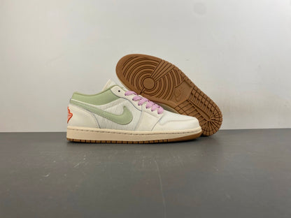 Nike Air Jordan 1 Low Blanc Cassé/Vert